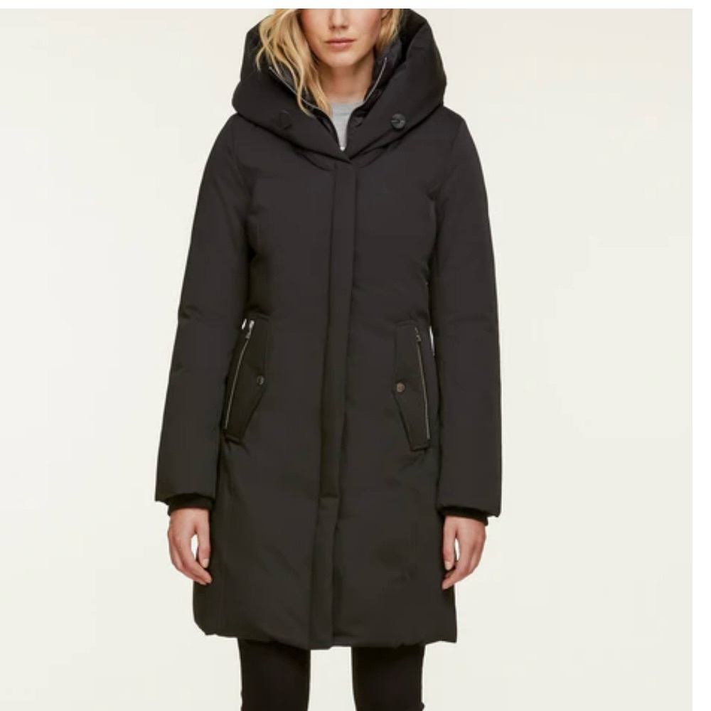 Soia & Kyo Hooded Down Coat - Black - Size Medium